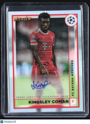 2022-23 Topps Merlin Kingsley Coman #AC-KC Refractor Auto