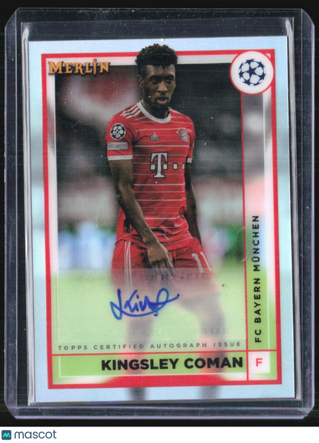 2022-23 Topps Merlin Kingsley Coman #AC-KC Refractor Auto