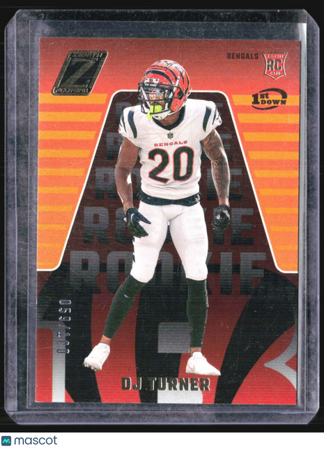 2023 Panini Zenith Dj Turner #135 1st Down Rc /100