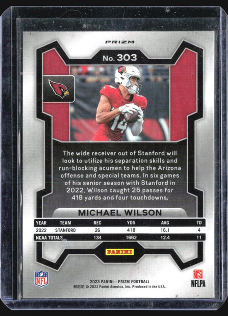 2023 Panini Prizm Michael Wilson #303 Silver Rc
