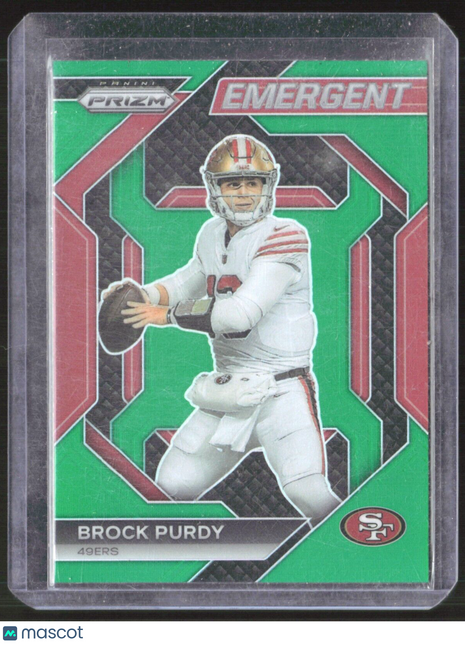 2023 Panini Prizm Emergent Green Brock Purdy #H-2