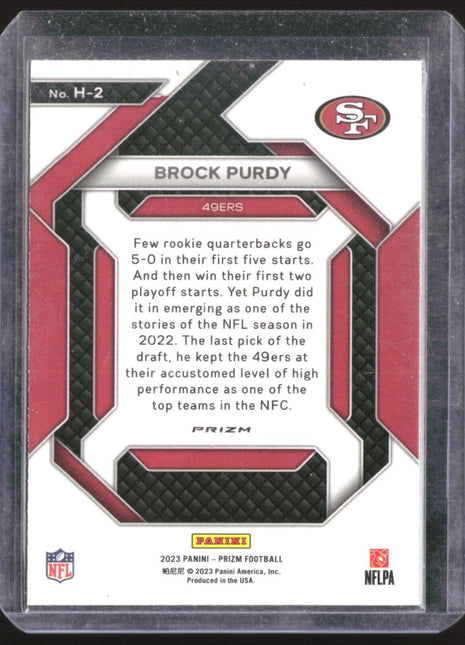 2023 Panini Prizm Emergent Green Brock Purdy #H-2
