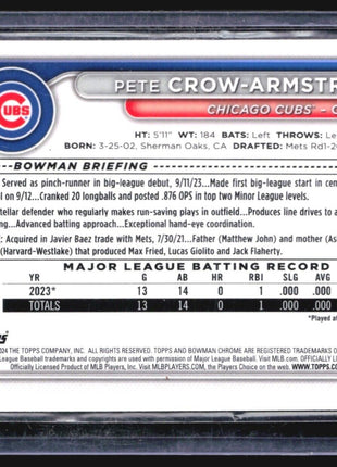 2024 Bowman Chrome Rc Pete Crow-Armstrong #45