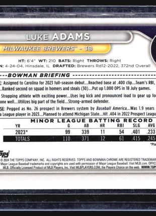 2024 Bowman Chrome 1st Mega Box Mojo Luke Adams #BCP-50