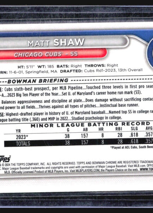 2024 Bowman Chrome Mega Box Mojo Matt Shaw #BCP-30