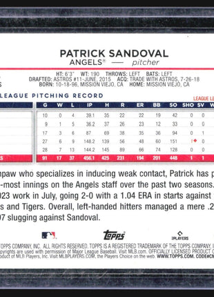 2024 Topps Series 2 - #388 Patrick Sandoval Orange Foilboard /299