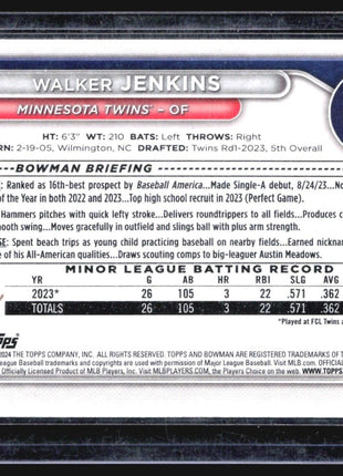 2024 Bowman 1st Paper Walker Jenkins #BP-43