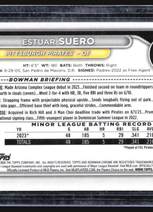 2024 Bowman 1st Chrome Lunar Glow Estuar Suero #BCP-63