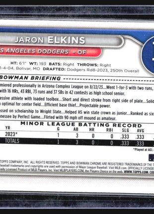2024 Bowman Chrome 1st Jaron Elkins #BCP-106