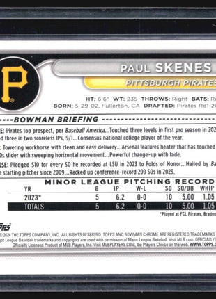 2024 Bowman Chrome Rc Paul Skenes #31