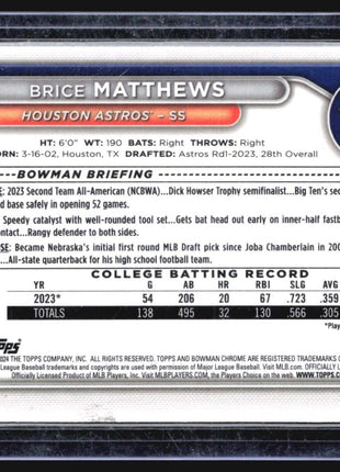 2024 Bowman 1st Chrome Brice Matthews #BCP-69