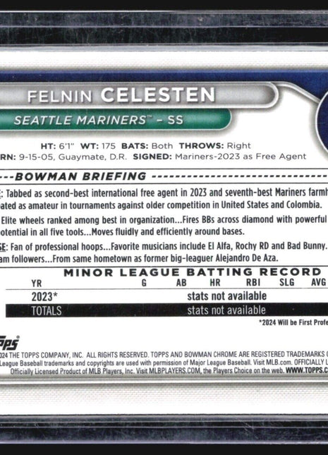 2024 Bowman Chrome mini diamonds Felnin Celesten #BCP-94