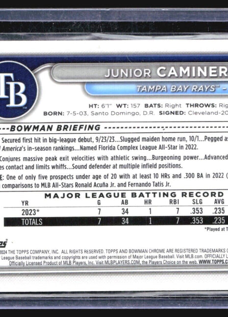 2024 Bowman Chrome Rc Mega Box Mojo Junior Caminero #56