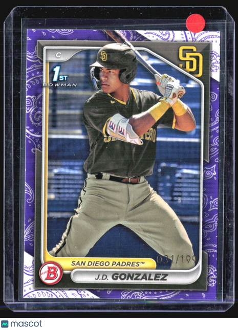 2024 Bowman 1st Purple /199 J.D. Gonzalez #BP-111