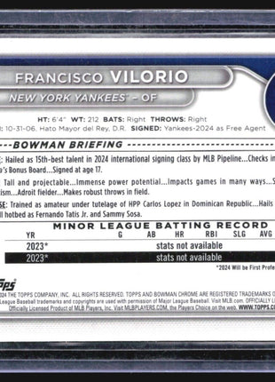 2024 Bowman Chrome Mega Box 1st Mojo Francisco Vilorio #BCP-169