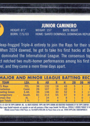 2024 Topps Lids Mitchell & Ness Chrome Rc Junior Caminero #17