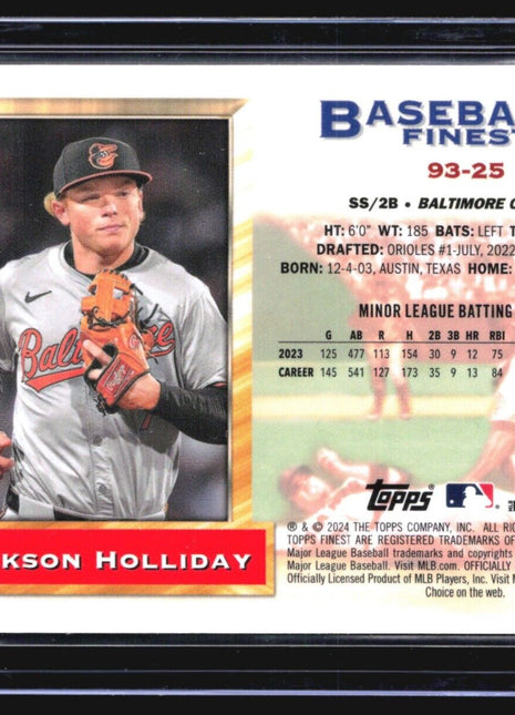 2024 Topps Finest - What If…1993 Finest Prototypes #93-25 Jackson Holliday (RC)