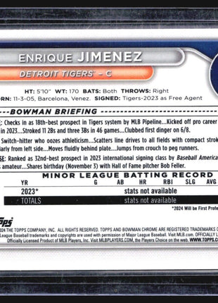 2024 Bowman Chrome 1st Enrique Jimenez #BCP-31