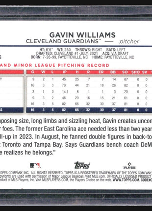 2024 Topps Gavin Williams #242 Royal Blue Rc