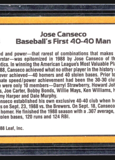 1989 Donruss Jose Canseco #643