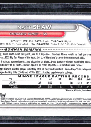 2024 Bowman Chrome Mega Box Mojo Matt Shaw #BCP-30