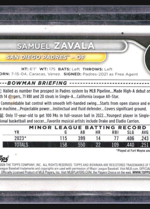 2024 Bowman Samuel Zavala #BP-57 Green /399