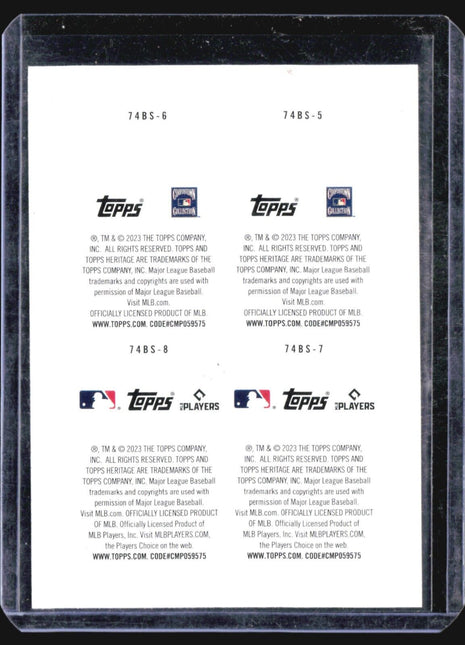 2023 Topps 4 in 1 Byron Buxton Killebrew Carew Correa #74BS-5-8 Twins