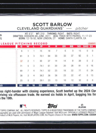 2024 Topps Scott Barlow #US42 Orange Foilboard /299