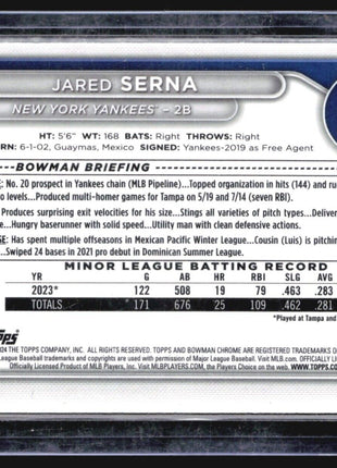 2024 Bowman Chrome 1st Lunar Glow Jared Serna #BCP-68