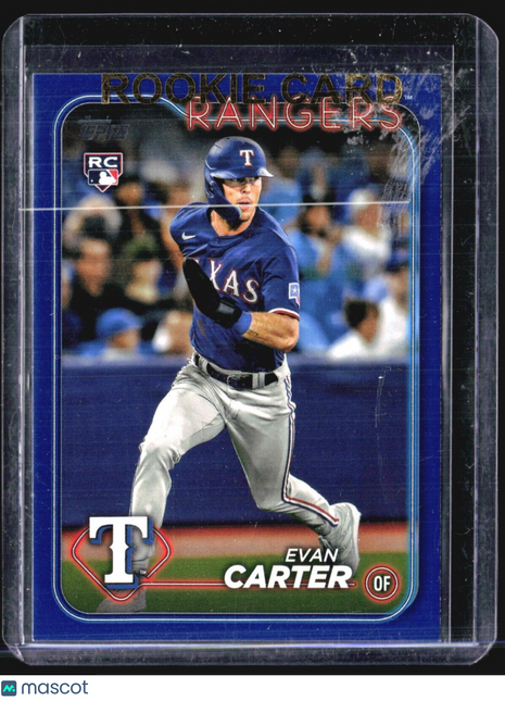 2024 Topps Series 1 Baseball Evan Carter #280 Royal Blue Rc