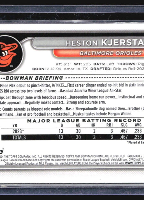 2024 Bowman Chrome Mega Box Mojo Rc Heston Kjerstad #44