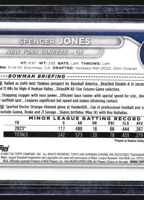 2024 Bowman Chrome Mega Box Mojo Spencer Jones #BCP-32