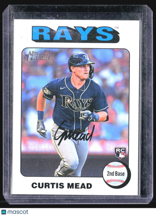 2024 Topps Heritage Curtis Mead #176 White Border Sp Rc