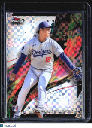 2024 Topps Finest - Common #50 Yoshinobu Yamamoto (RC) Xfractor