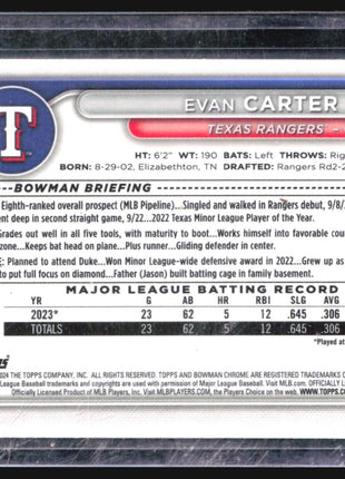 2024 Bowman Chrome Mega Box Mojo - #46 Evan Carter (RC)