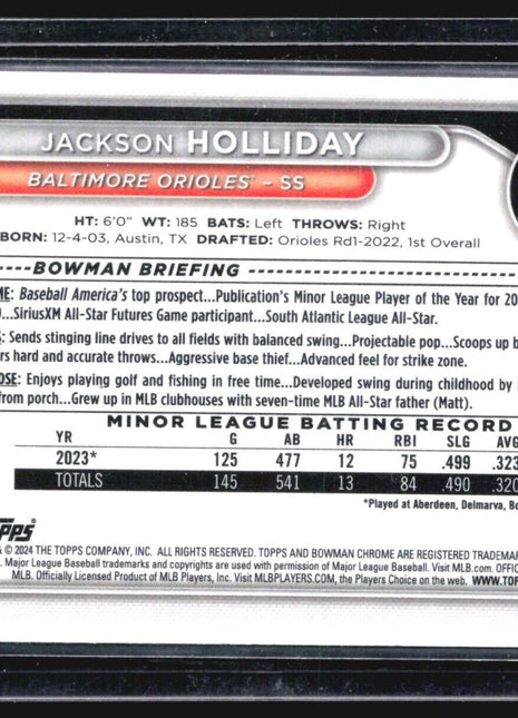 2024 Bowman Chrome Mega Box Mojo Jackson Holliday #BCP-47