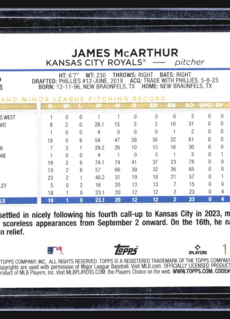 2024 Topps James McArthur #434 Gold /2024