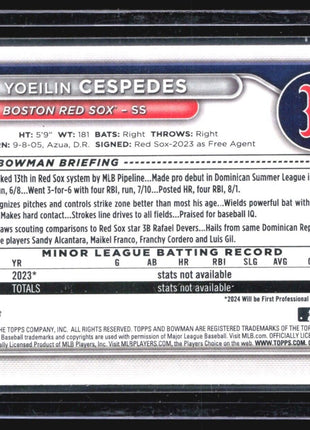 2024 Bowman 1st Paper Yoeilin Cespedes #BP-139