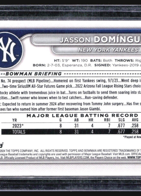 2024 Bowman Rc Jasson Dominguez #17