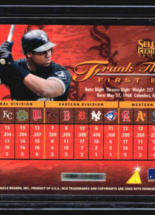 1996 Pinnacle Select Certified Frank Thomas ##1
