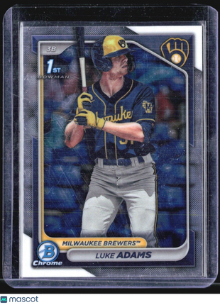 2024 Bowman Chrome 1st Luke Adams #BCP-50