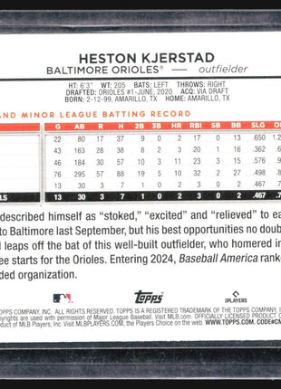 2024 Topps Series 2 - #394 Heston Kjerstad (RC) Rainbow Foil