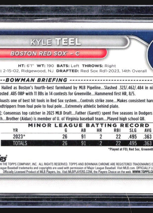 2024 Bowman Chrome 1st Kyle Teel #BCP-48