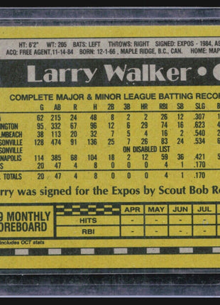 1990 Topps - #757 Larry Walker (RC)