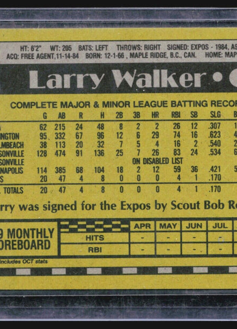 1990 Topps - #757 Larry Walker (RC)
