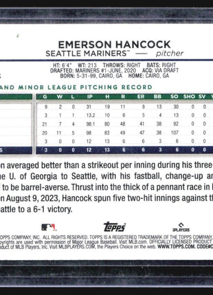 2024 Topps Series 1 Emerson Hancock #39 Rc Rainbow Foil