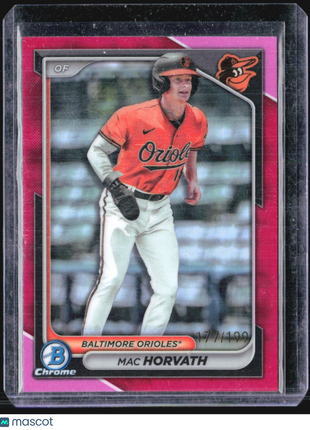 2024 Bowman Chrome Pink /199 Mac Horvath #BCP-6