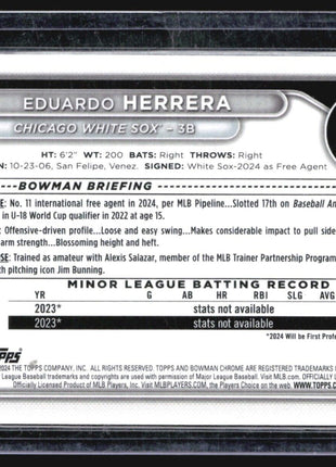 2024 Bowman Chrome 1st Mega Box Mojo Eduardo Herrera #BCP-228