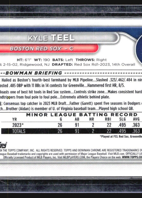 2024 Bowman Chrome 1st Kyle Teel #BCP-48
