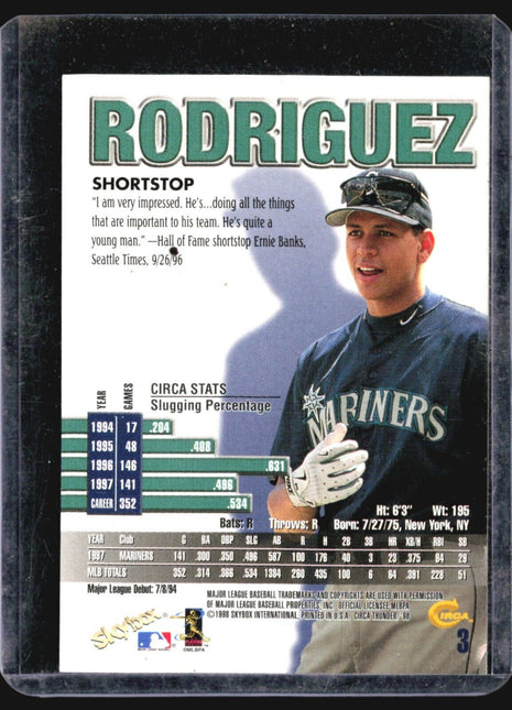 1998 Skybox Circa Thunder - #3 Alex Rodriguez